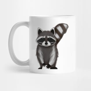 Cute Raccoon Drawing Mug